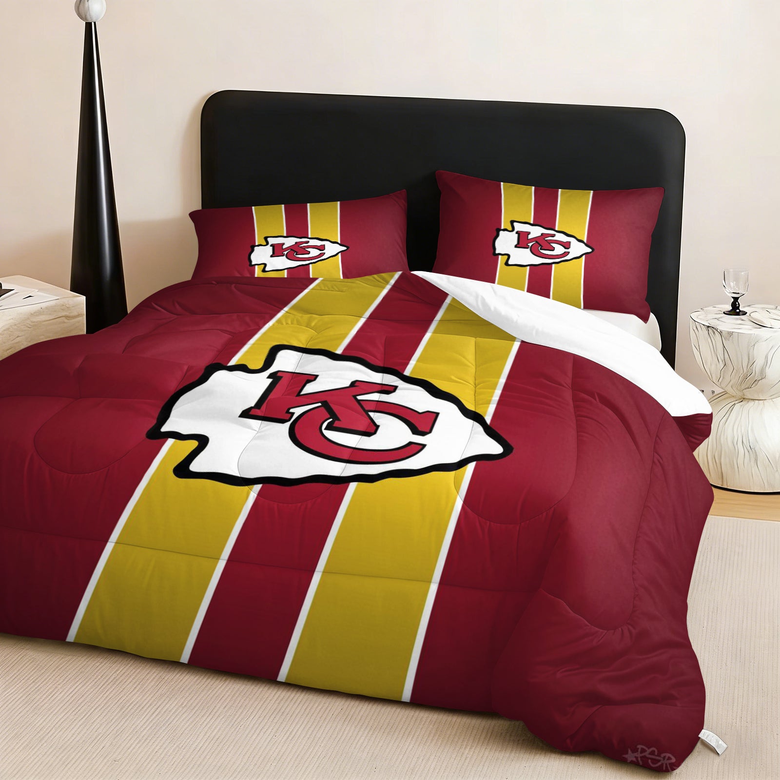 Kansas City Chiefs Comforter Pillowcase Sets Blanket All Season Reversible Quilted Duvet