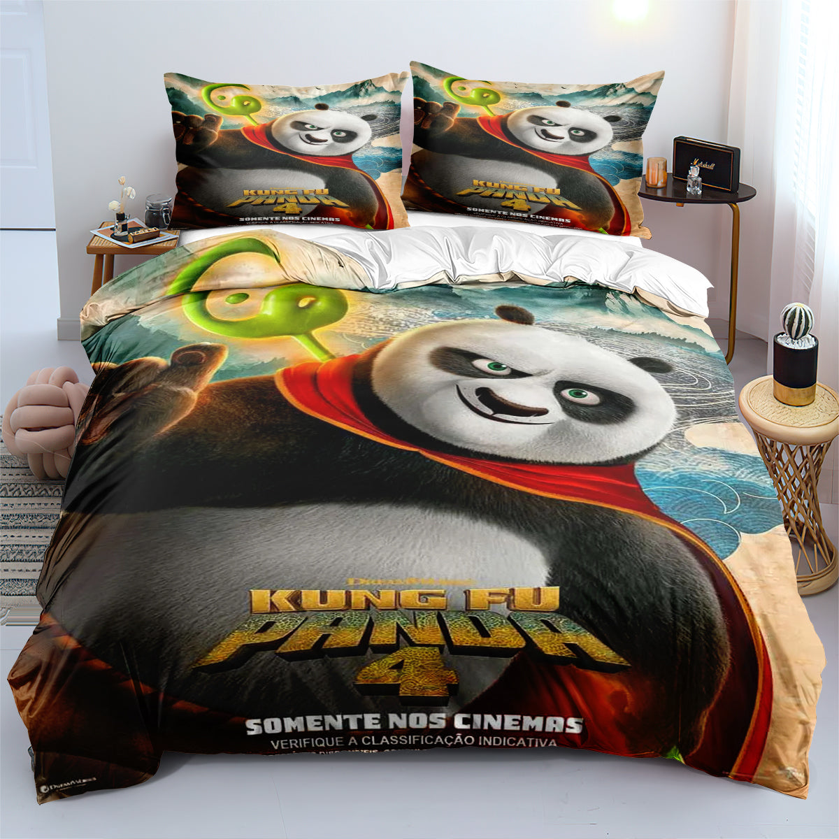 Kung Fu Panda 4 Duvet Cover Quilt Cover Pillowcase Bedding Set  Bedroom Decor