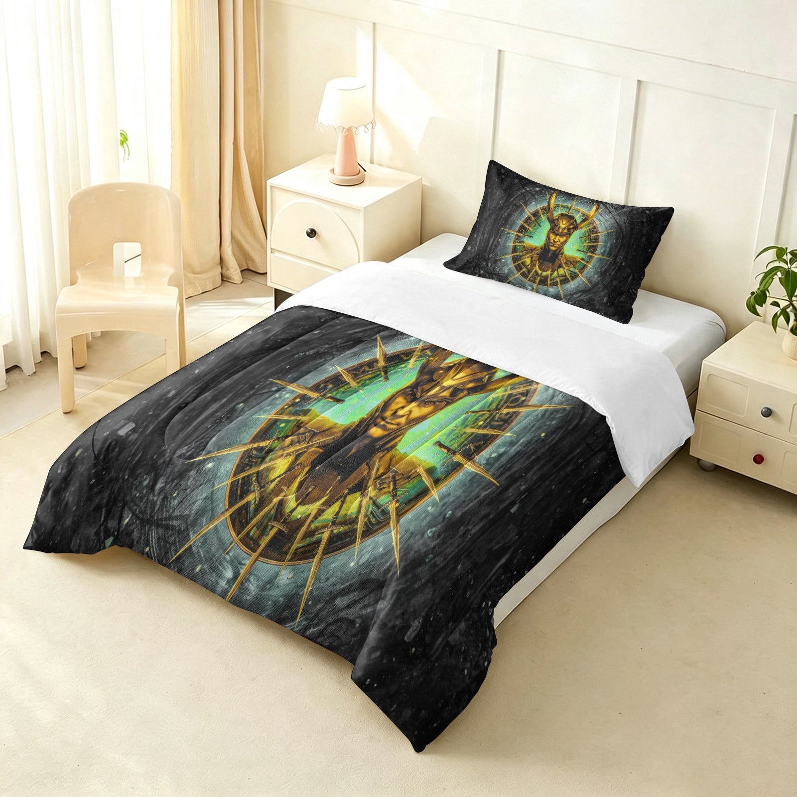 Marvel Rivals Loki Comforter Pillowcase Sets Blanket All Season Reversible Quilted Duvet