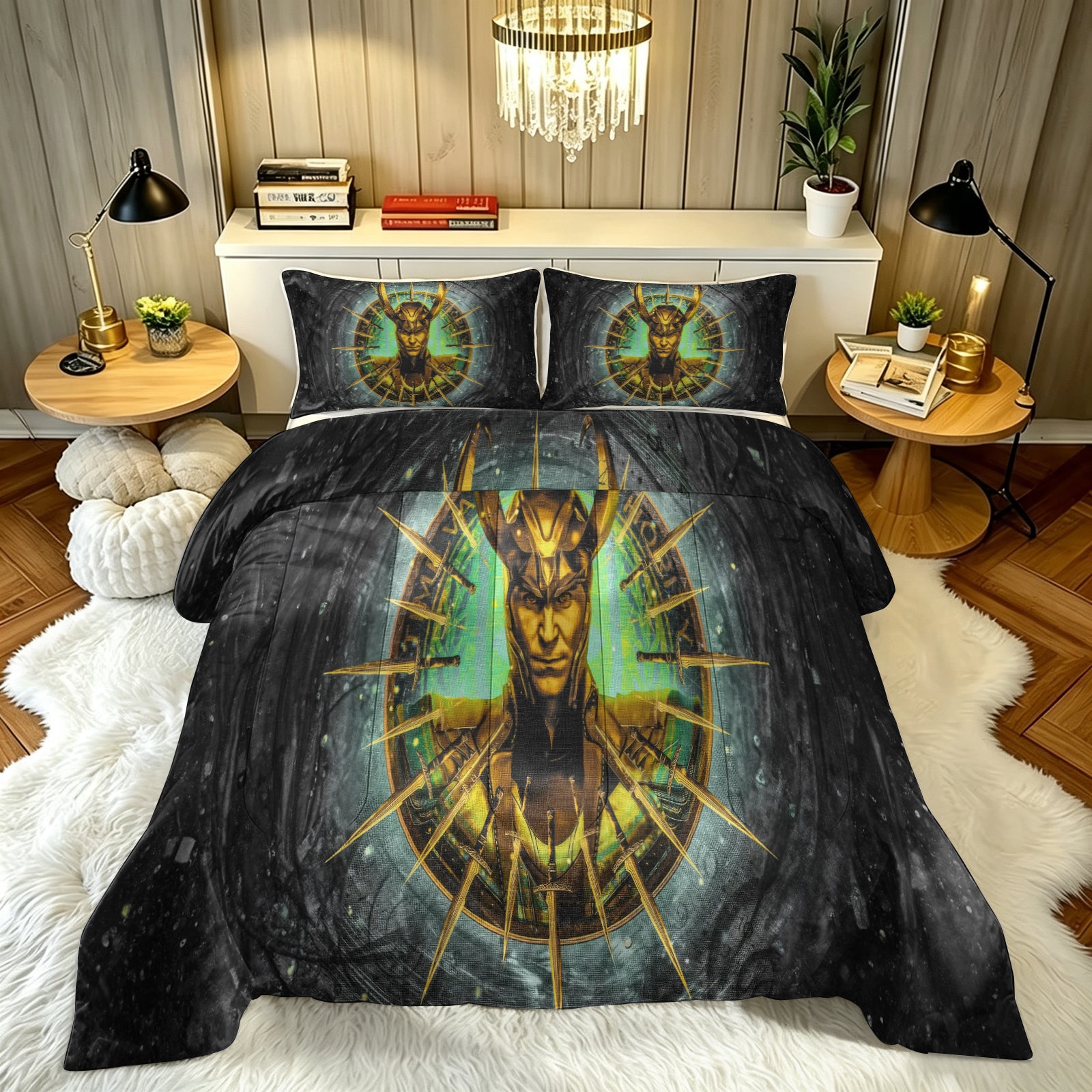 Marvel Rivals Loki Comforter Pillowcase Sets Blanket All Season Reversible Quilted Duvet