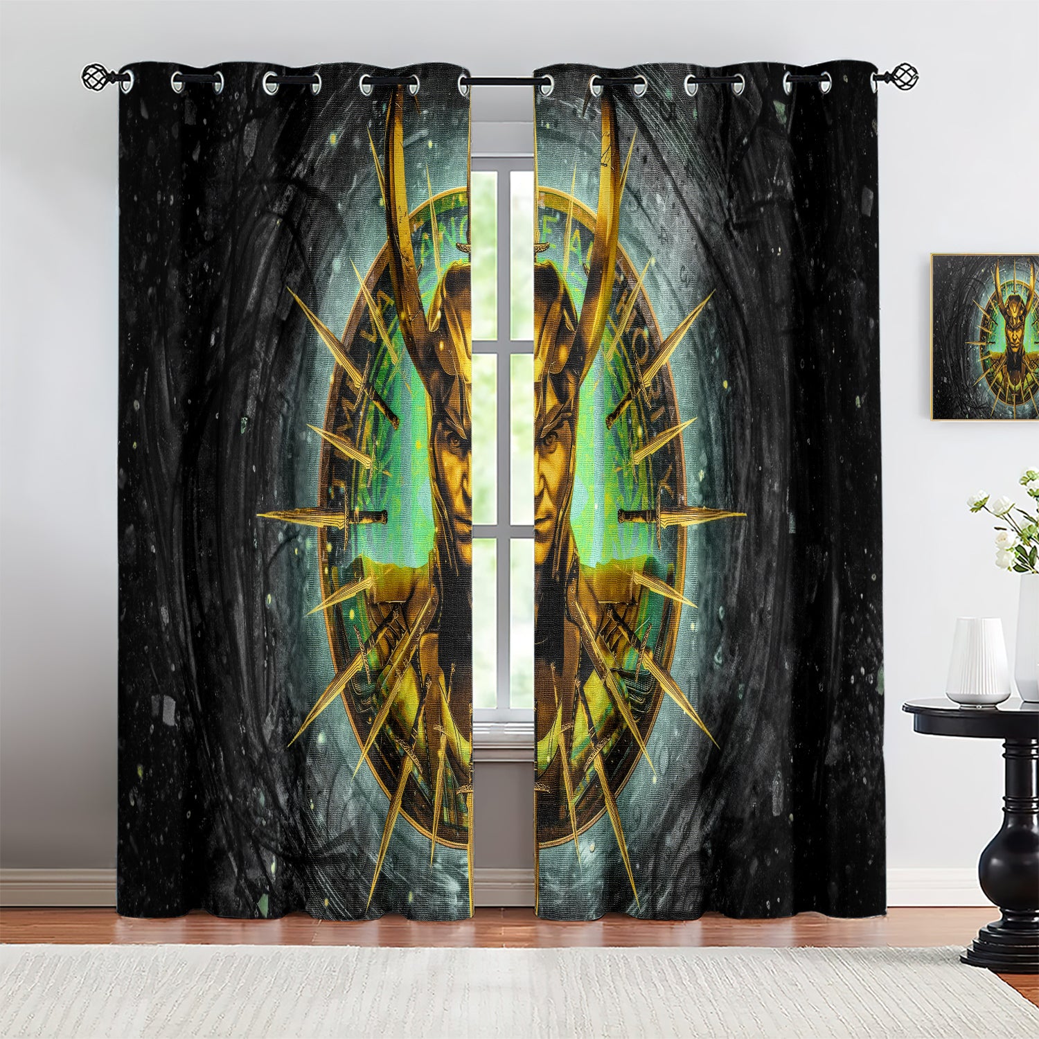 Marvel Rivals Loki Blackout Curtains Drapes For Window Treatment Set
