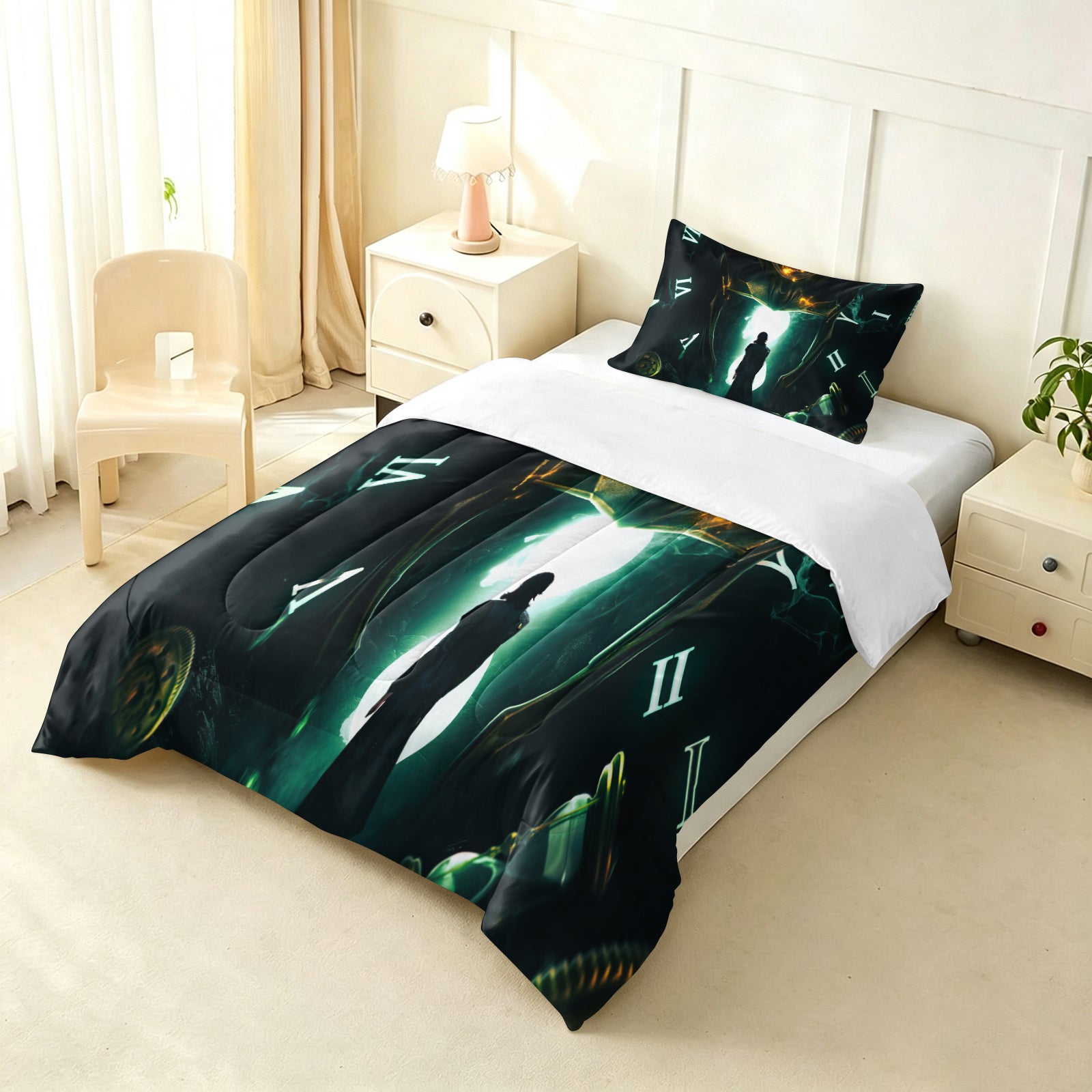 Marvel Rivals Loki Comforter Pillowcase Sets Blanket All Season Reversible Quilted Duvet