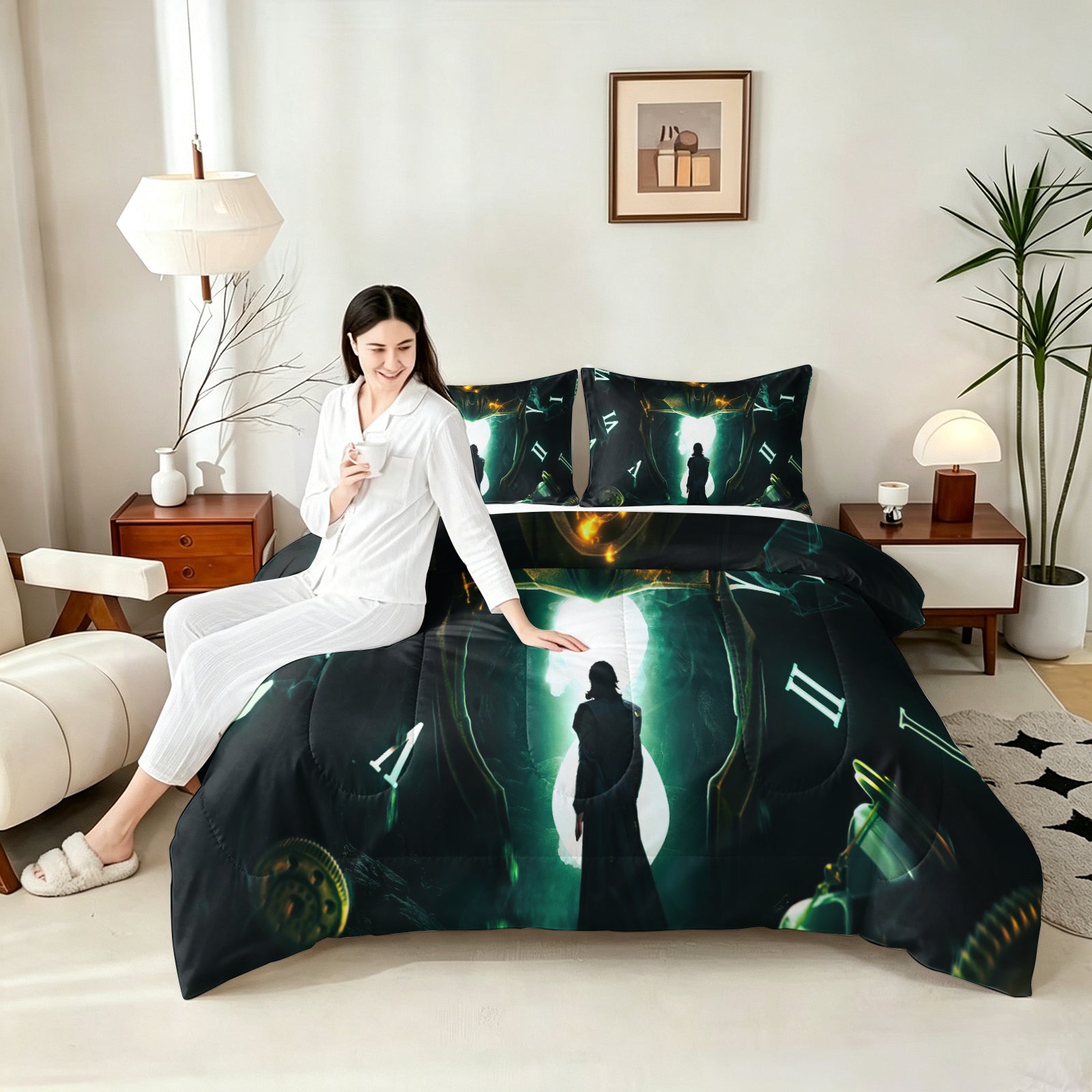 Marvel Rivals Loki Comforter Pillowcase Sets Blanket All Season Reversible Quilted Duvet