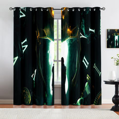 Marvel Rivals Loki Blackout Curtains Drapes For Window Treatment Set