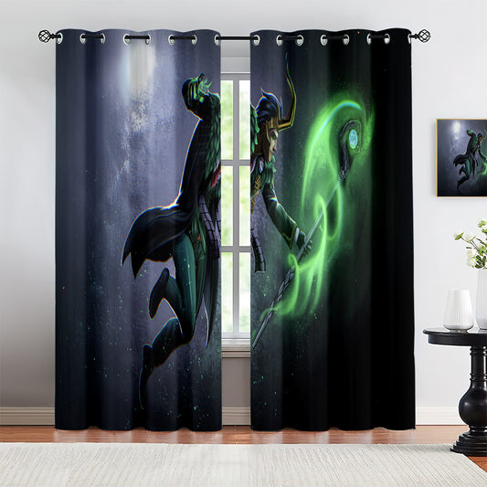 Marvel Rivals Loki Blackout Curtains Drapes For Window Treatment Set 1500