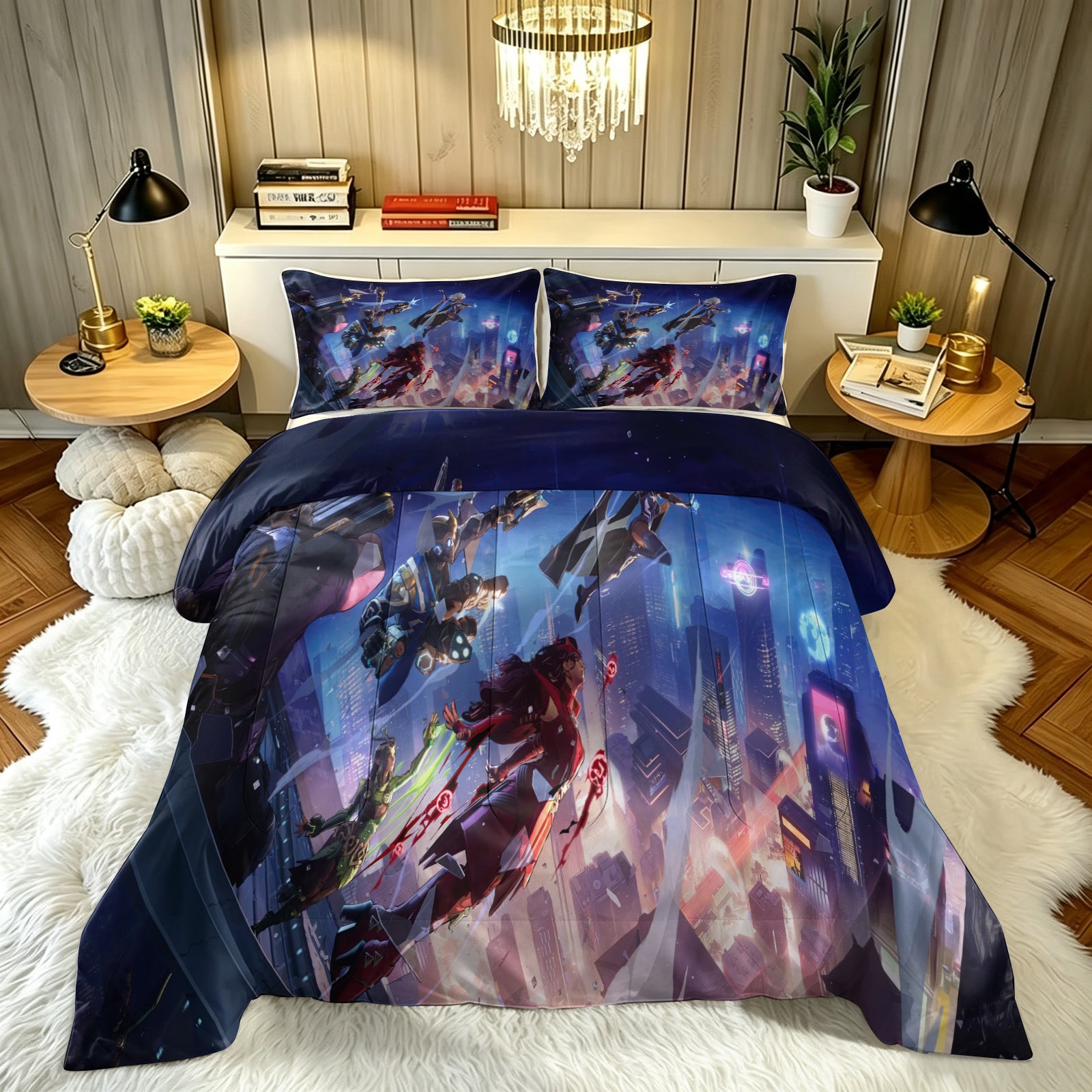Marvel Rivals Comforter Pillowcase Sets Blanket All Season Reversible Quilted Duvet