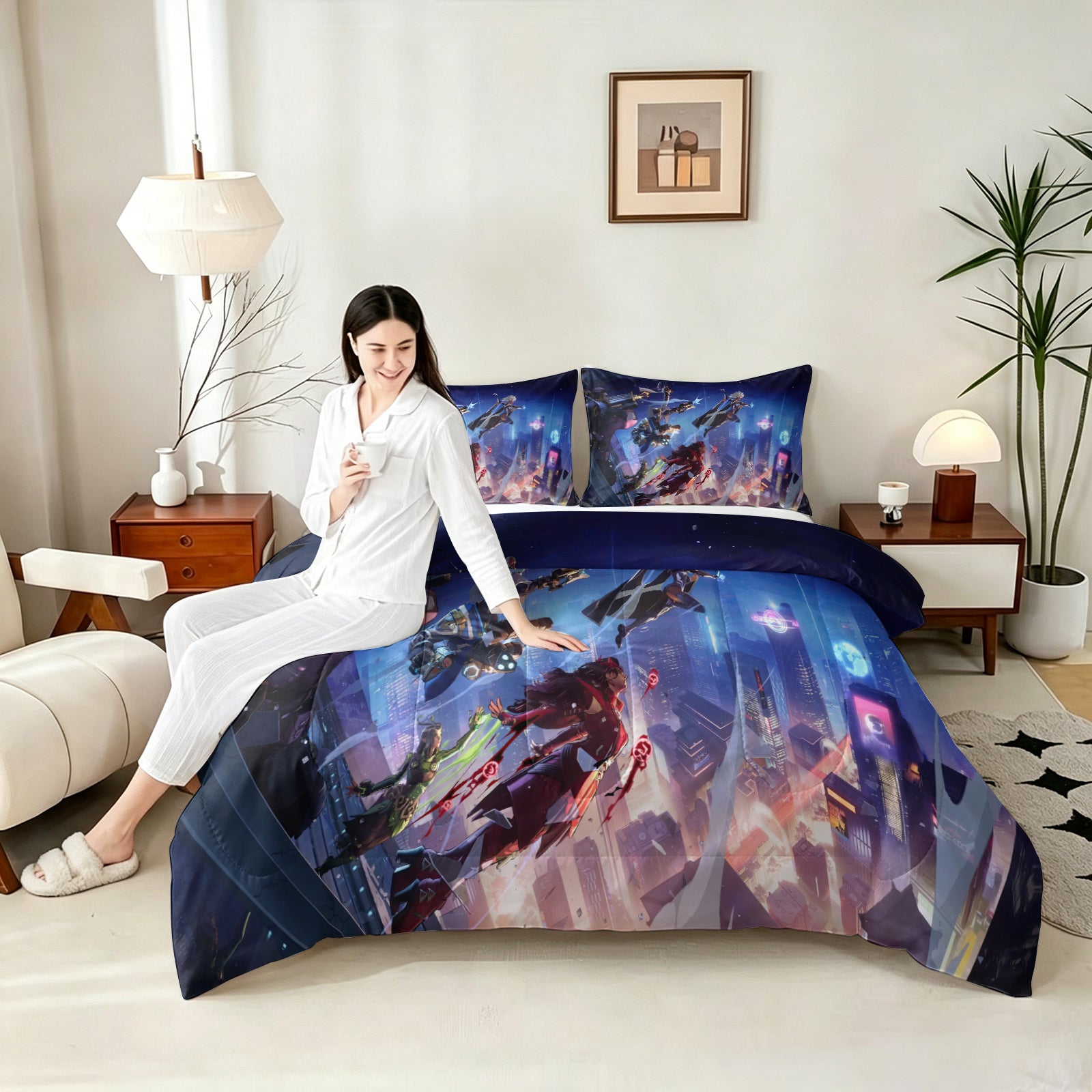 Marvel Rivals Comforter Pillowcase Sets Blanket All Season Reversible Quilted Duvet