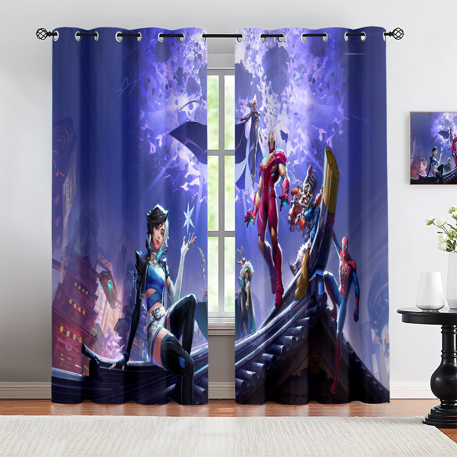 Marvel Rivals Blackout Curtains Drapes For Window Treatment Set