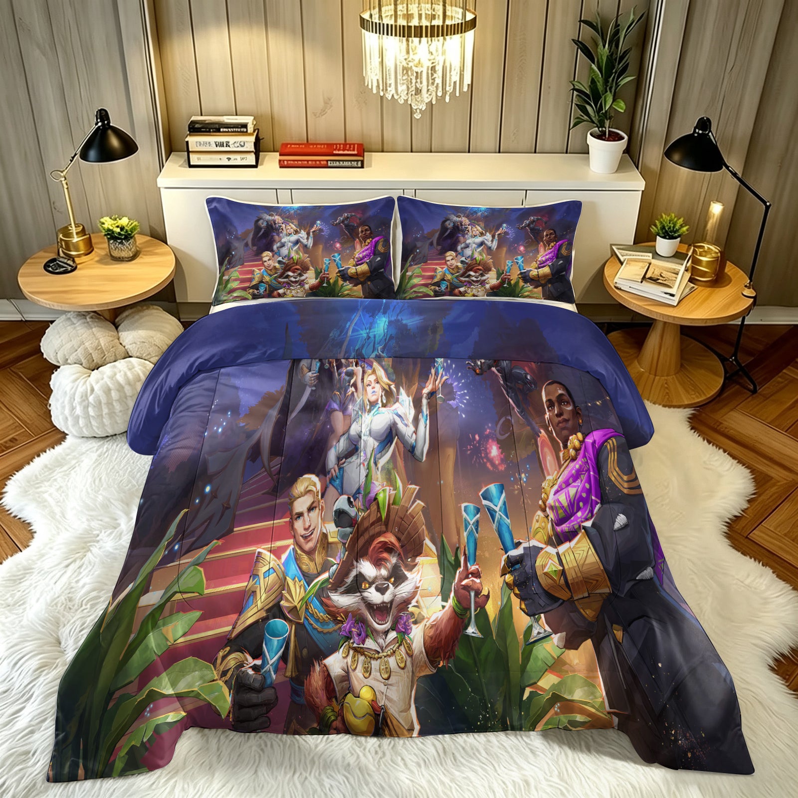 Marvel Rivals Comforter Pillowcase Sets Blanket All Season Reversible Quilted Duvet