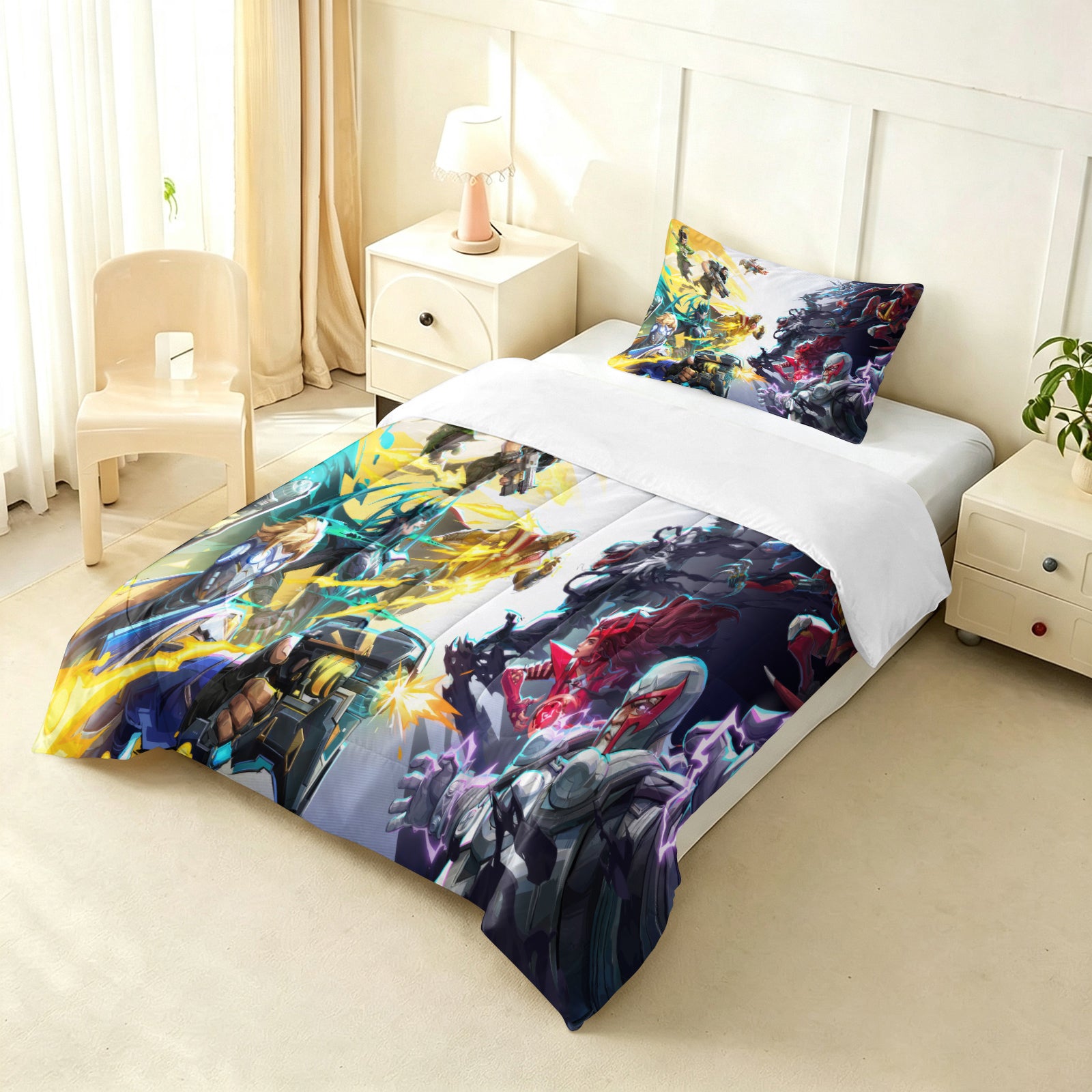 Marvel Rivals Comforter Pillowcase Sets Blanket All Season Reversible Quilted Duvet