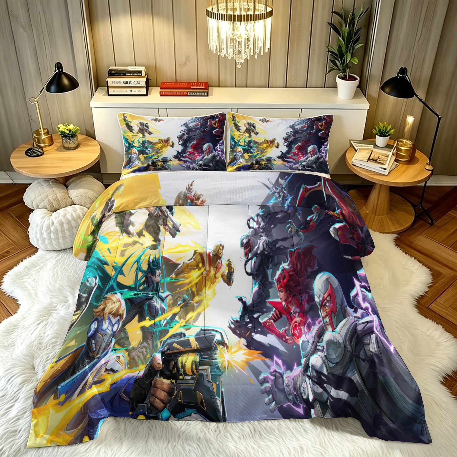 Marvel Rivals Comforter Pillowcase Sets Blanket All Season Reversible Quilted Duvet