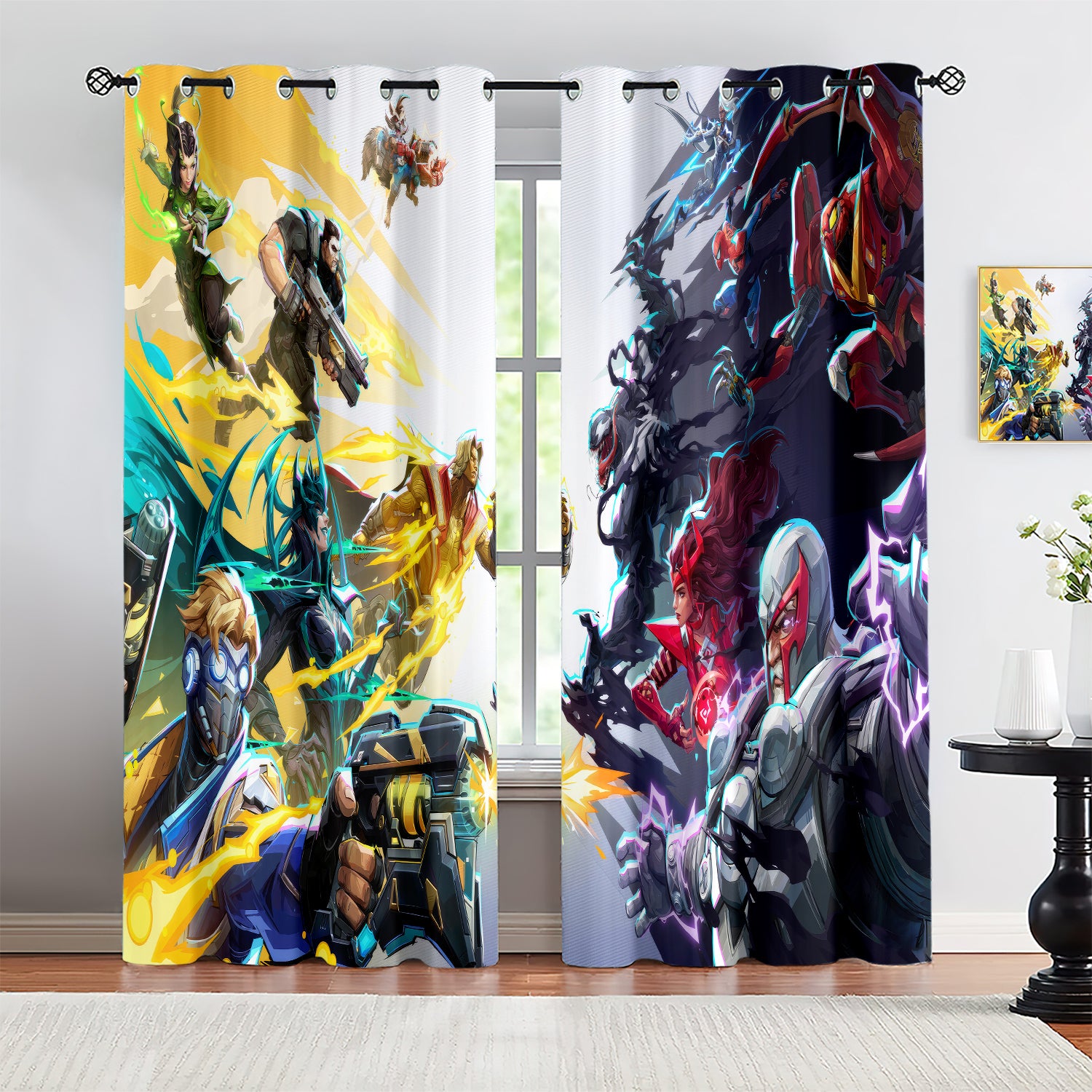 Marvel Rivals Blackout Curtains Drapes For Window Treatment Set
