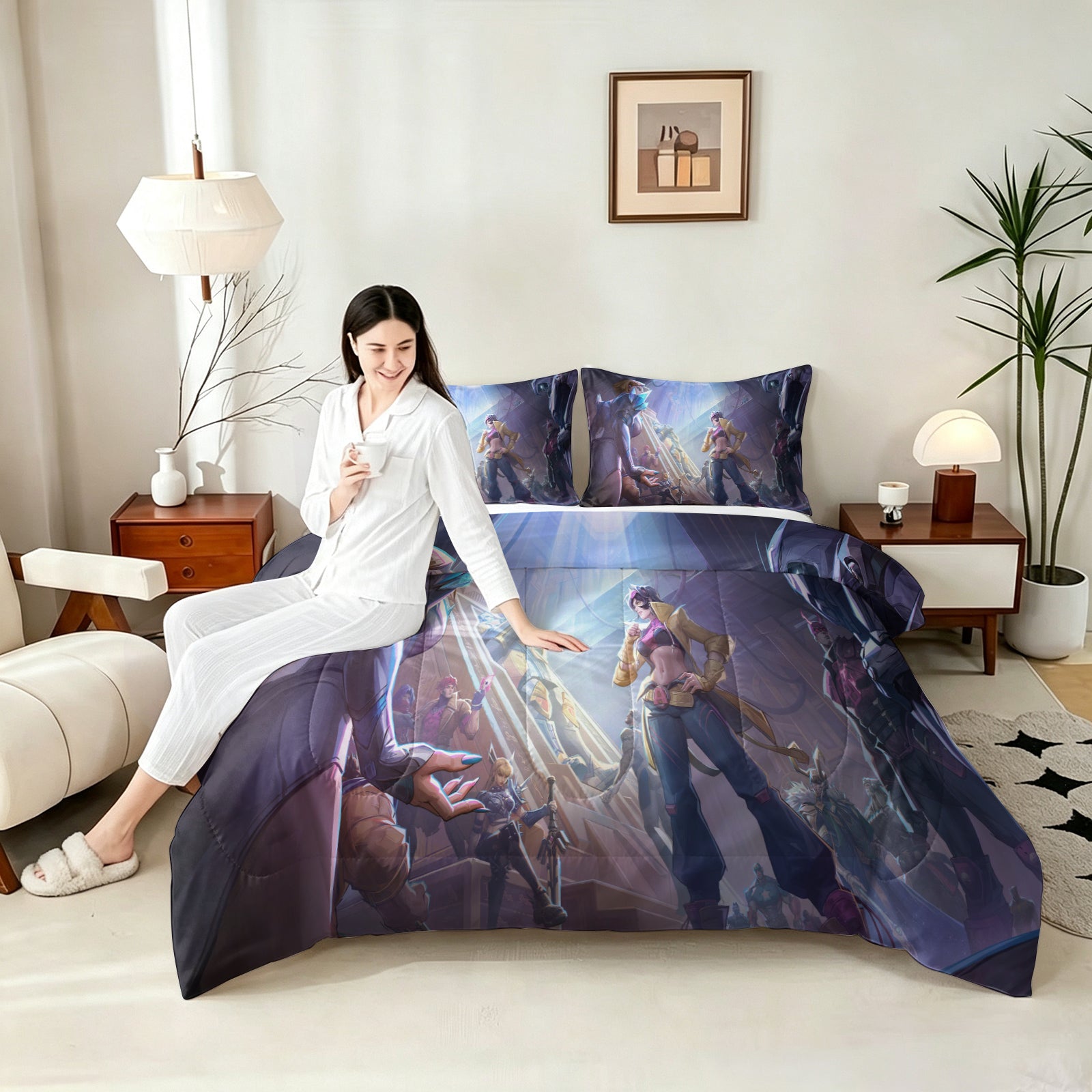 Marvel Rivals Comforter Pillowcase Sets Blanket All Season Reversible Quilted Duvet