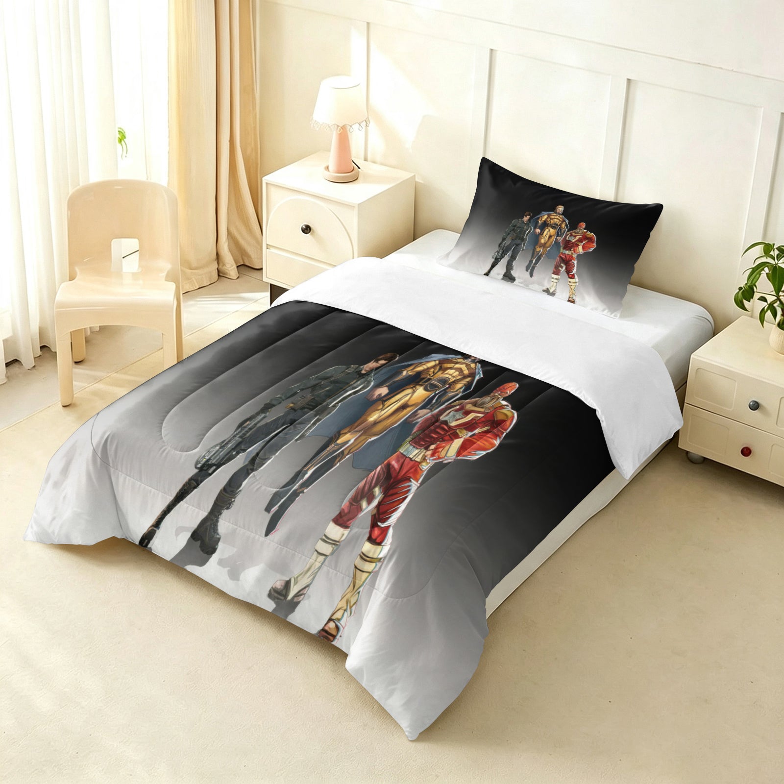 Marvel Rivals Comforter Pillowcase Sets Blanket All Season Reversible Quilted Duvet