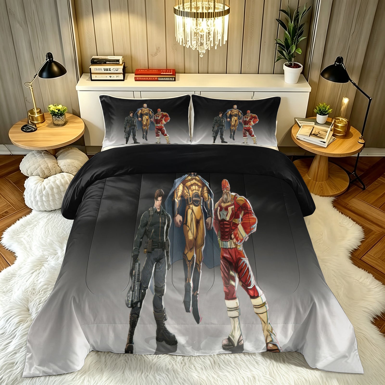 Marvel Rivals Comforter Pillowcase Sets Blanket All Season Reversible Quilted Duvet