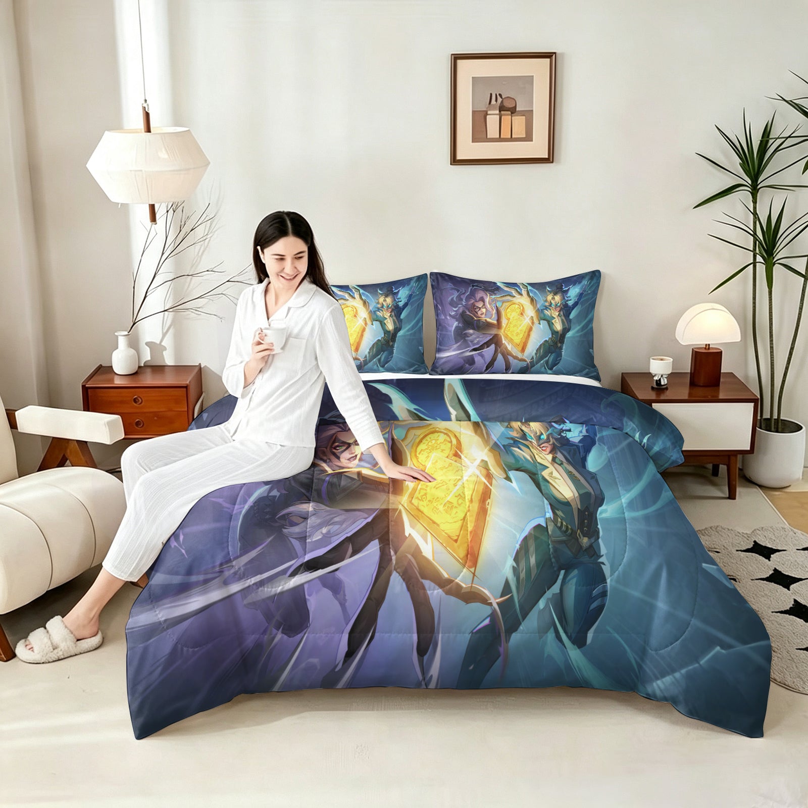 Marvel Rivals Comforter Pillowcase Sets Blanket All Season Reversible Quilted Duvet