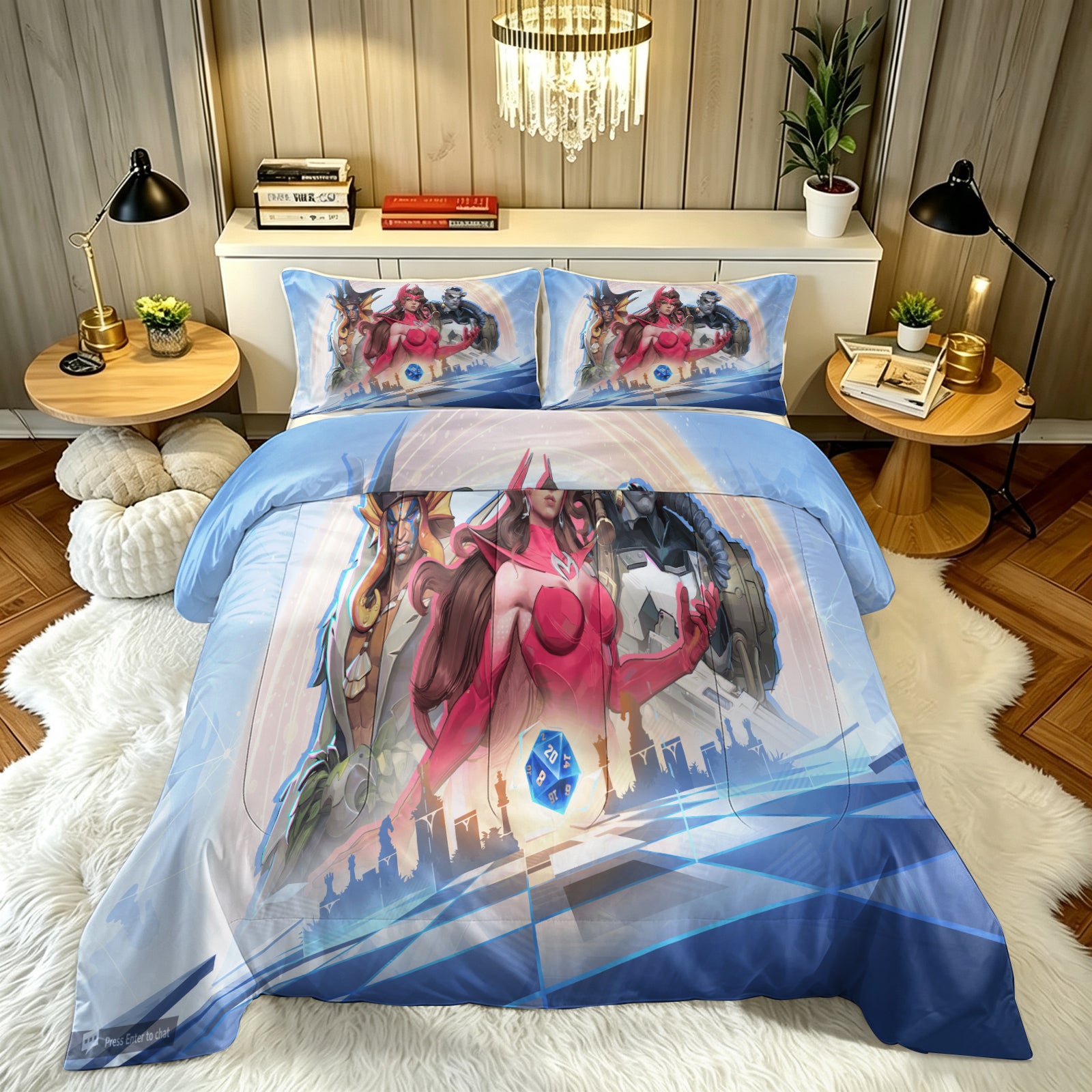 Marvel Rivals Comforter Pillowcase Sets Blanket All Season Reversible Quilted Duvet