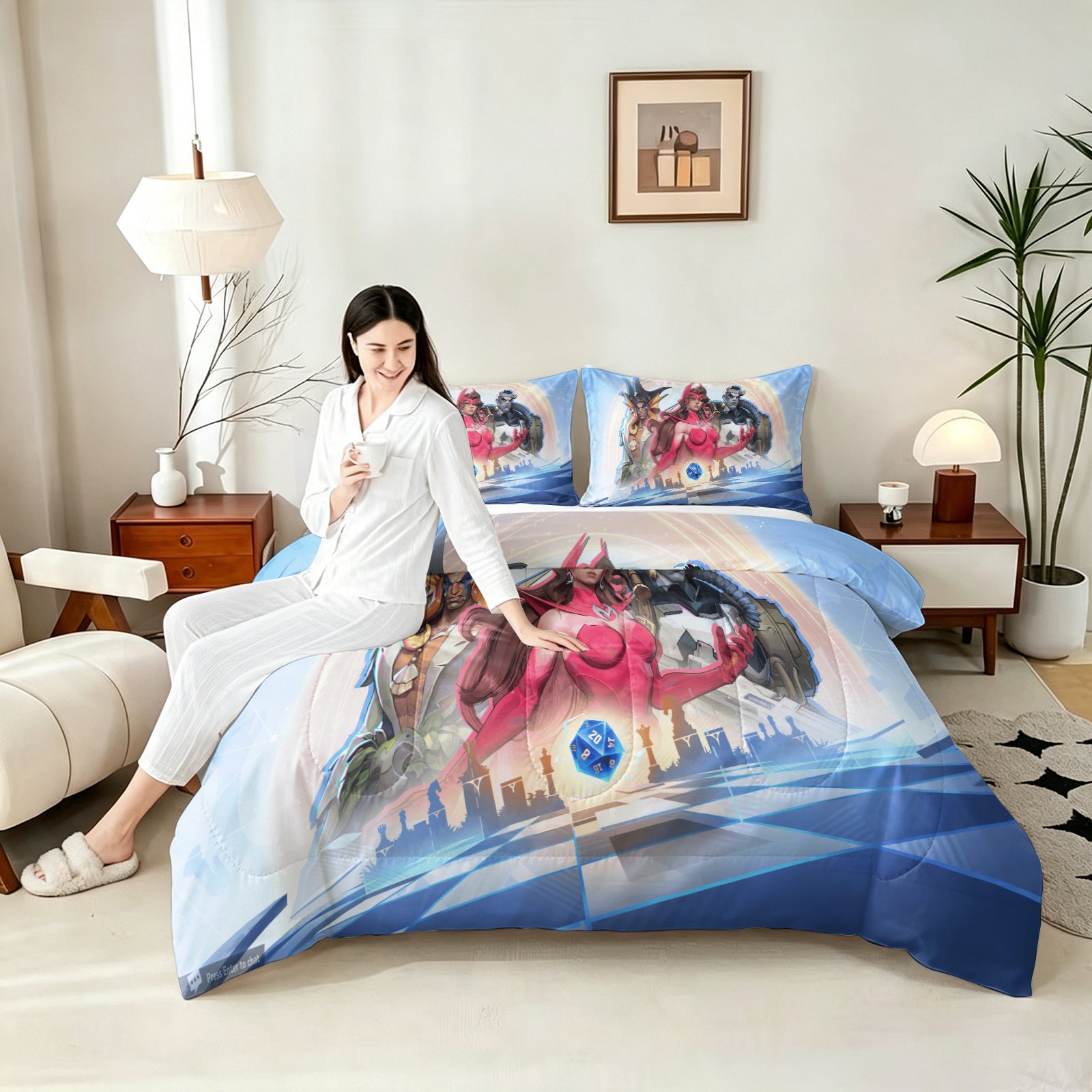 Marvel Rivals Comforter Pillowcase Sets Blanket All Season Reversible Quilted Duvet