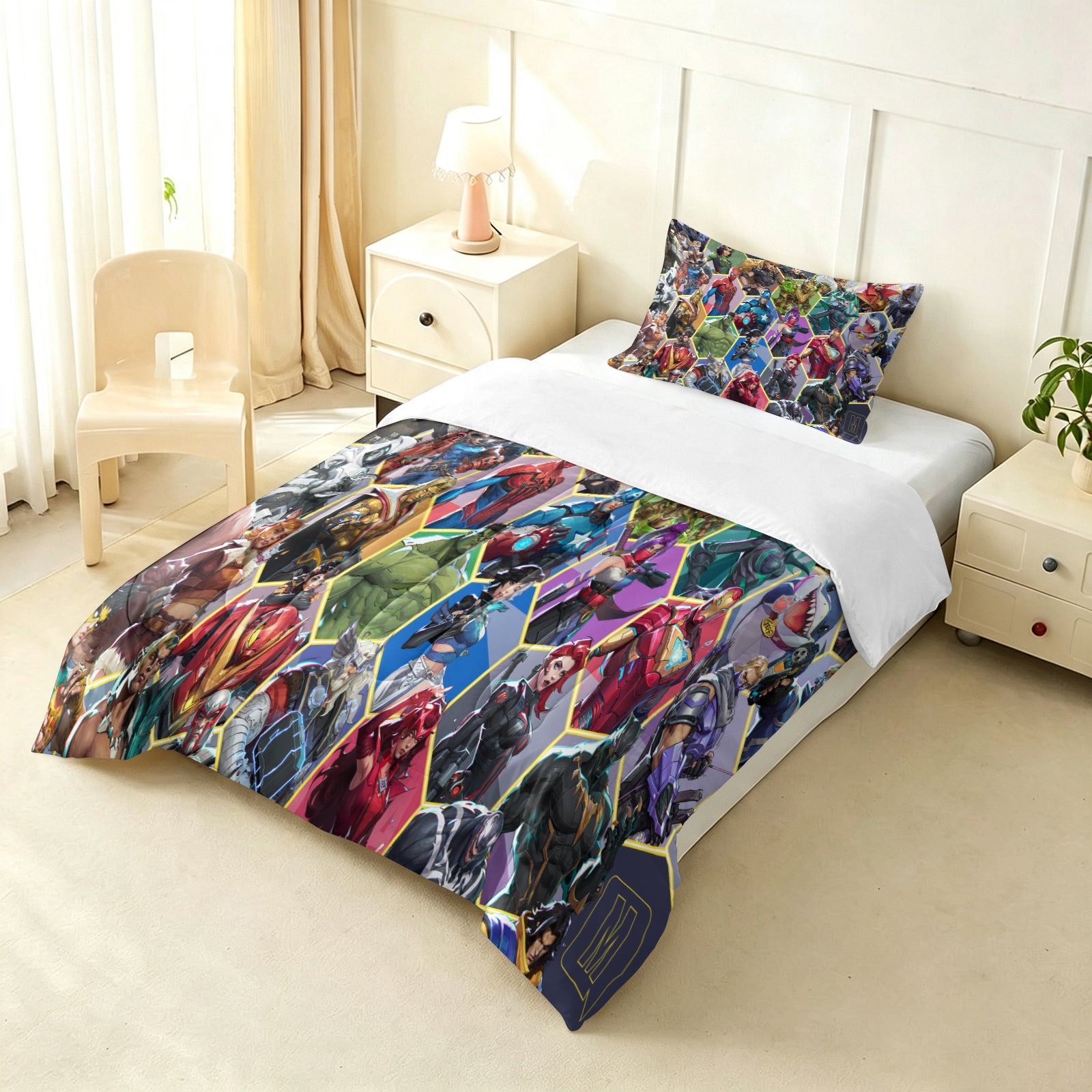 Marvel Rivals Comforter Pillowcase Sets Blanket All Season Reversible Quilted Duvet