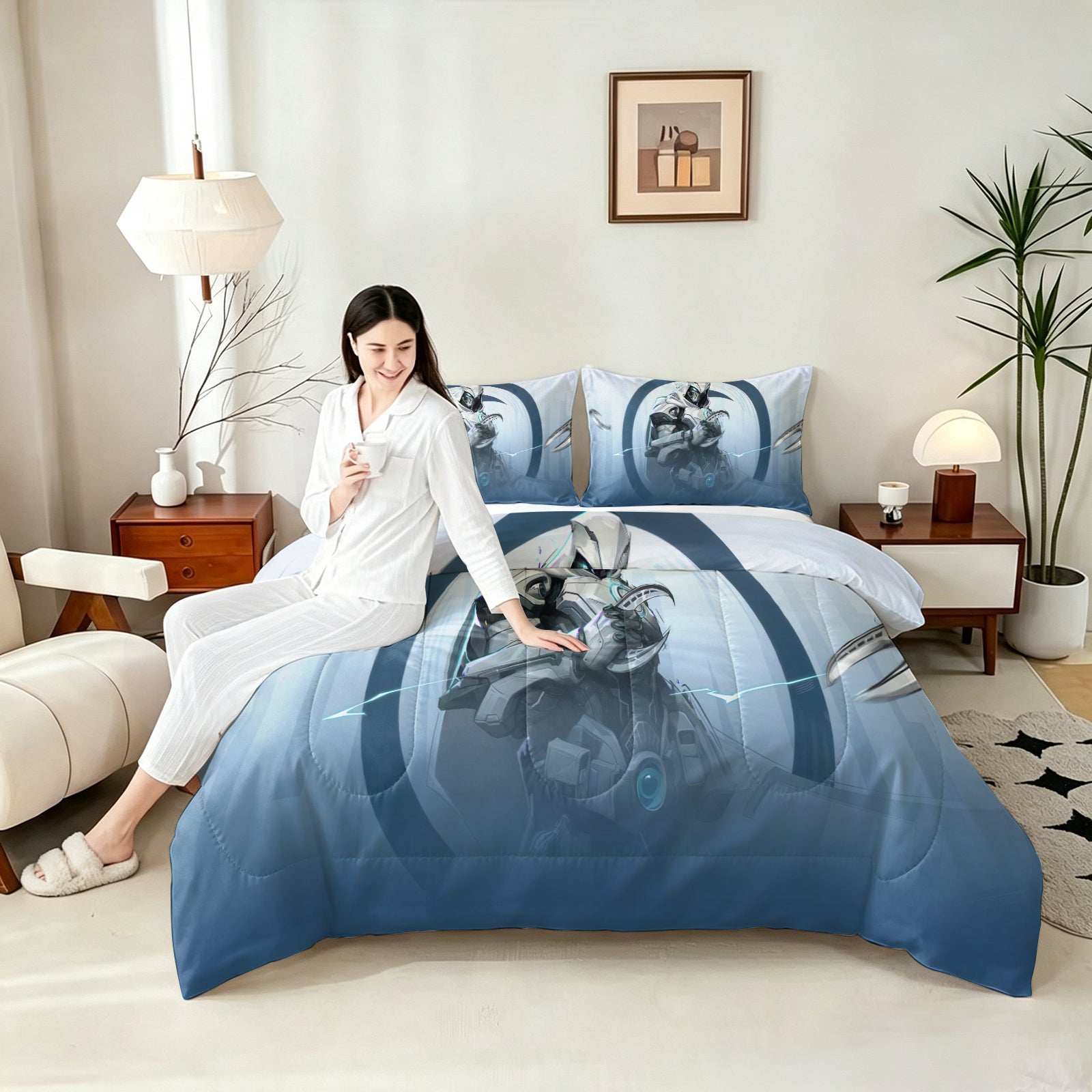 Marvel Rivals Moon Knight Comforter Pillowcase Sets Blanket All Season Reversible Quilted Duvet