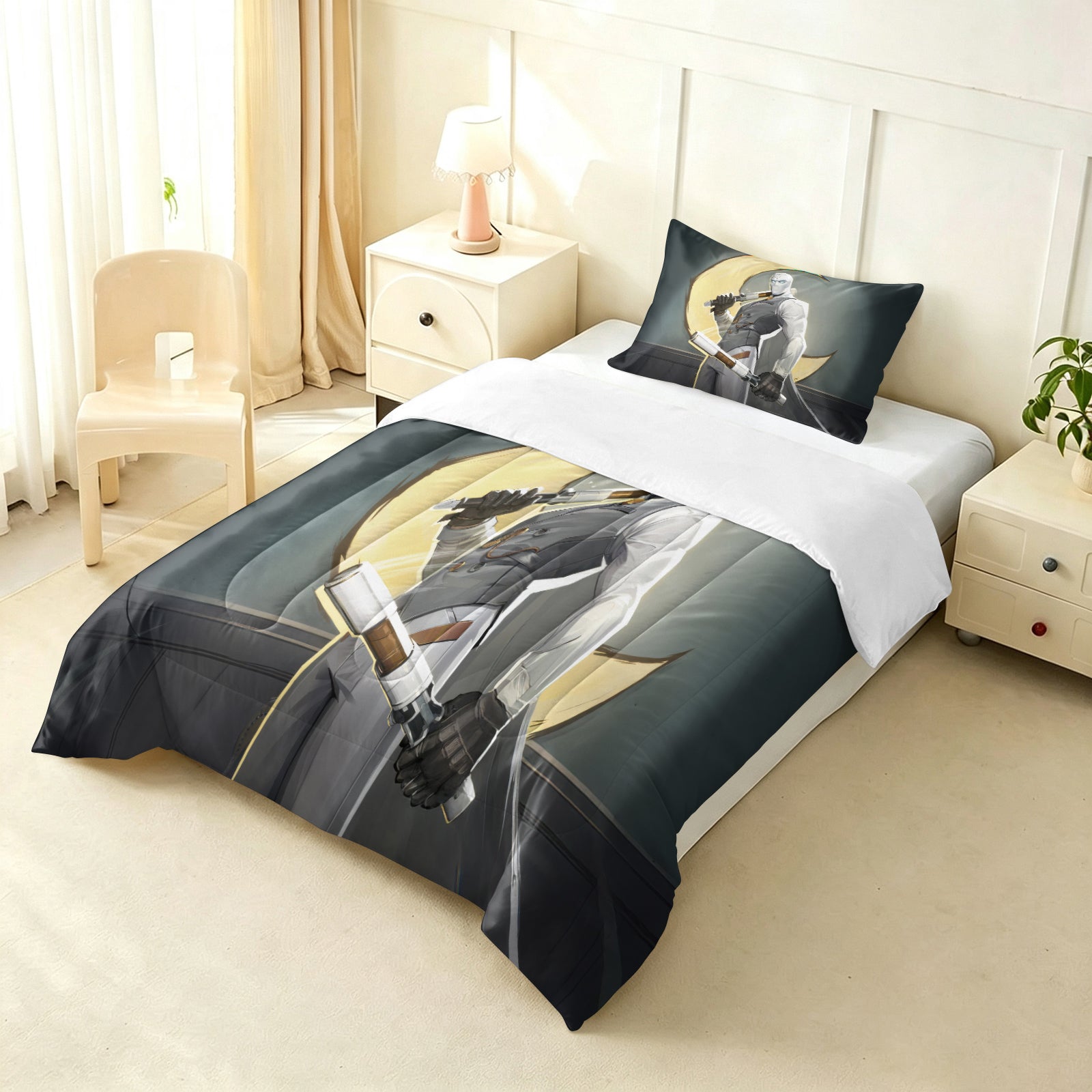 Marvel Rivals Moon Knight Comforter Pillowcase Sets Blanket All Season Reversible Quilted Duvet