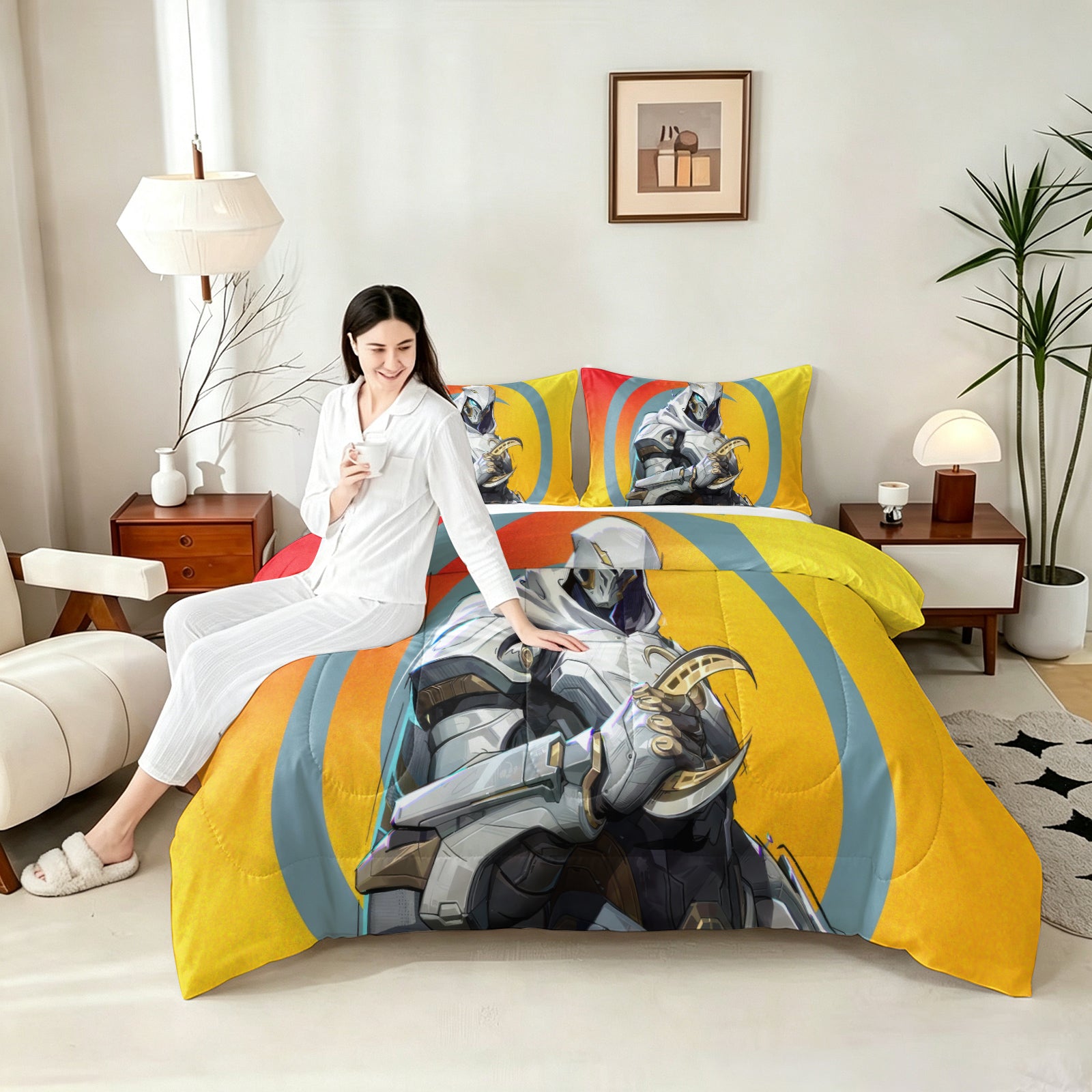 Marvel Rivals Moon Knight Comforter Pillowcase Sets Blanket All Season Reversible Quilted Duvet