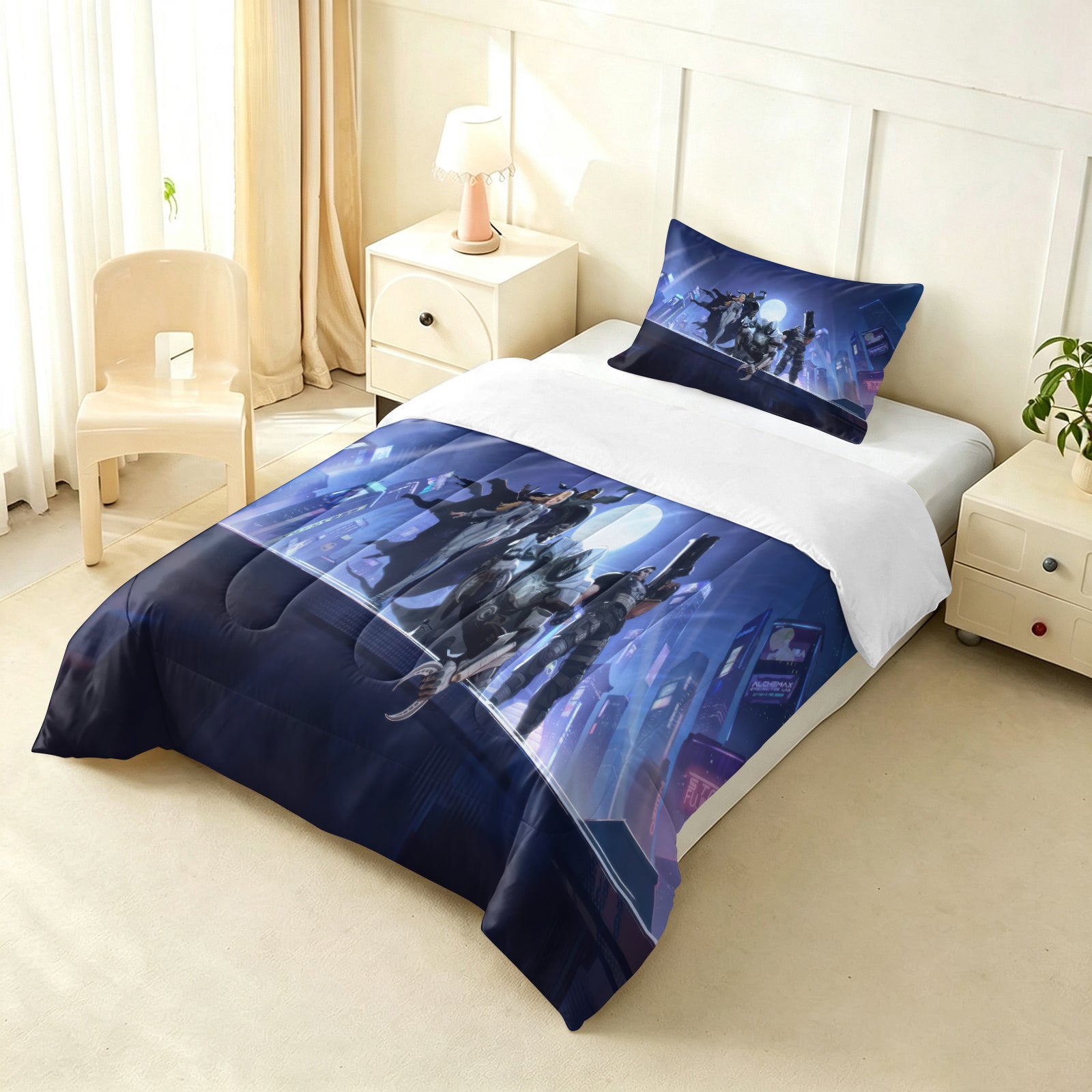 Marvel Rivals Moon Knight Comforter Pillowcase Sets Blanket All Season Reversible Quilted Duvet