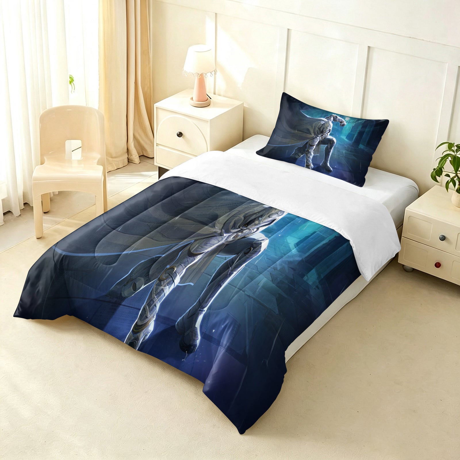 Marvel Rivals Moon Knight Comforter Pillowcase Sets Blanket All Season Reversible Quilted Duvet