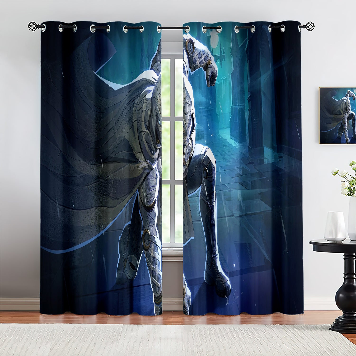 Marvel Rivals Moon Knight Blackout Curtains Drapes For Window Treatment Set