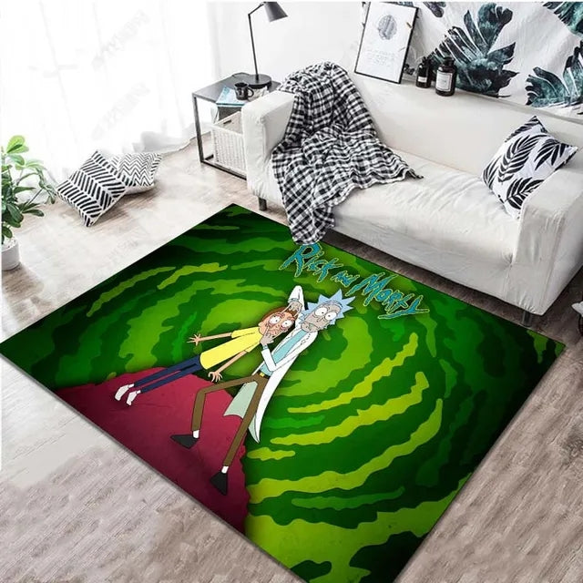 Rick and Morty Graphic Carpet Living Room Bedroom Sofa Rug Door Mat Kitchen Bathroom Mats for Kids
