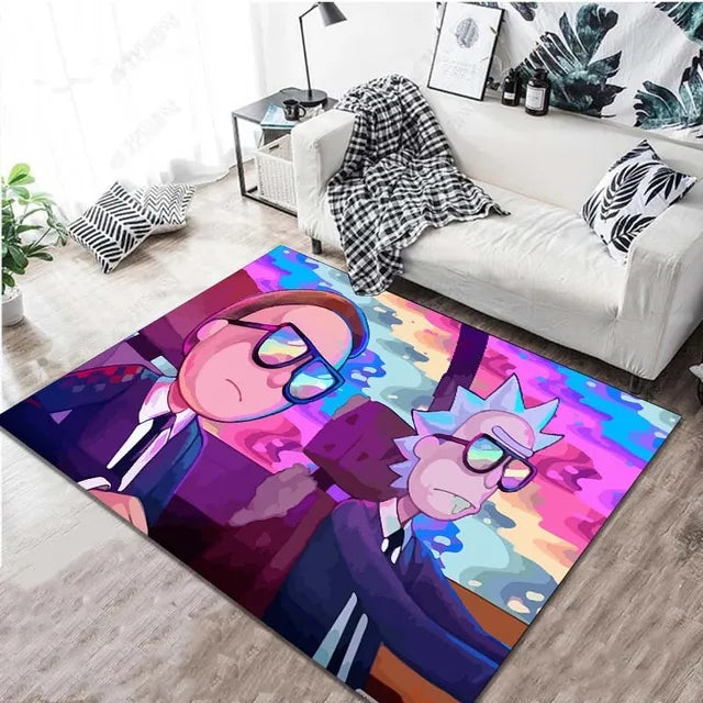 Rick and Morty Graphic Carpet Living Room Bedroom Sofa Rug Door Mat Kitchen Bathroom Mats for Kids
