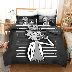 Rick And Morty Duvet Cover Quilt Case Pillowcase Bedding Set Bedroom Decor