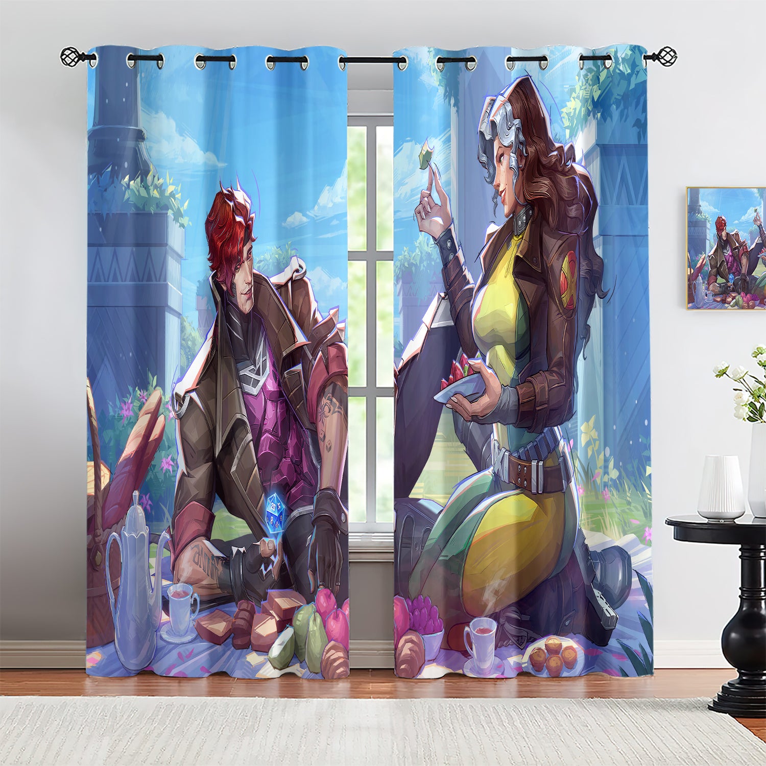 Marvel Rivals Rogue Blackout Curtains Drapes For Window Treatment Set