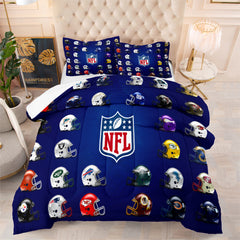 Football Team Rugby Comforter Pillowcase Sets Blanket All Season Reversible Quilted Duvet