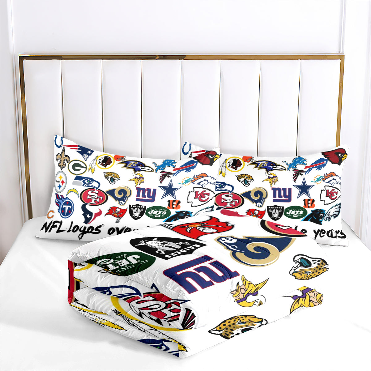 Football Team Rugby Comforter Pillowcase Sets Blanket All Season Reversible Quilted Duvet