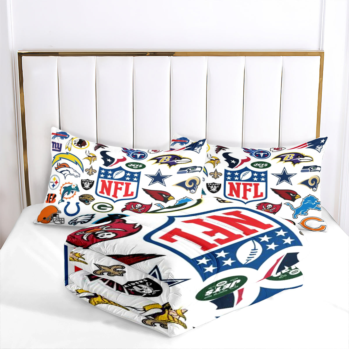 Football Team Rugby Comforter Pillowcase Sets Blanket All Season Reversible Quilted Duvet