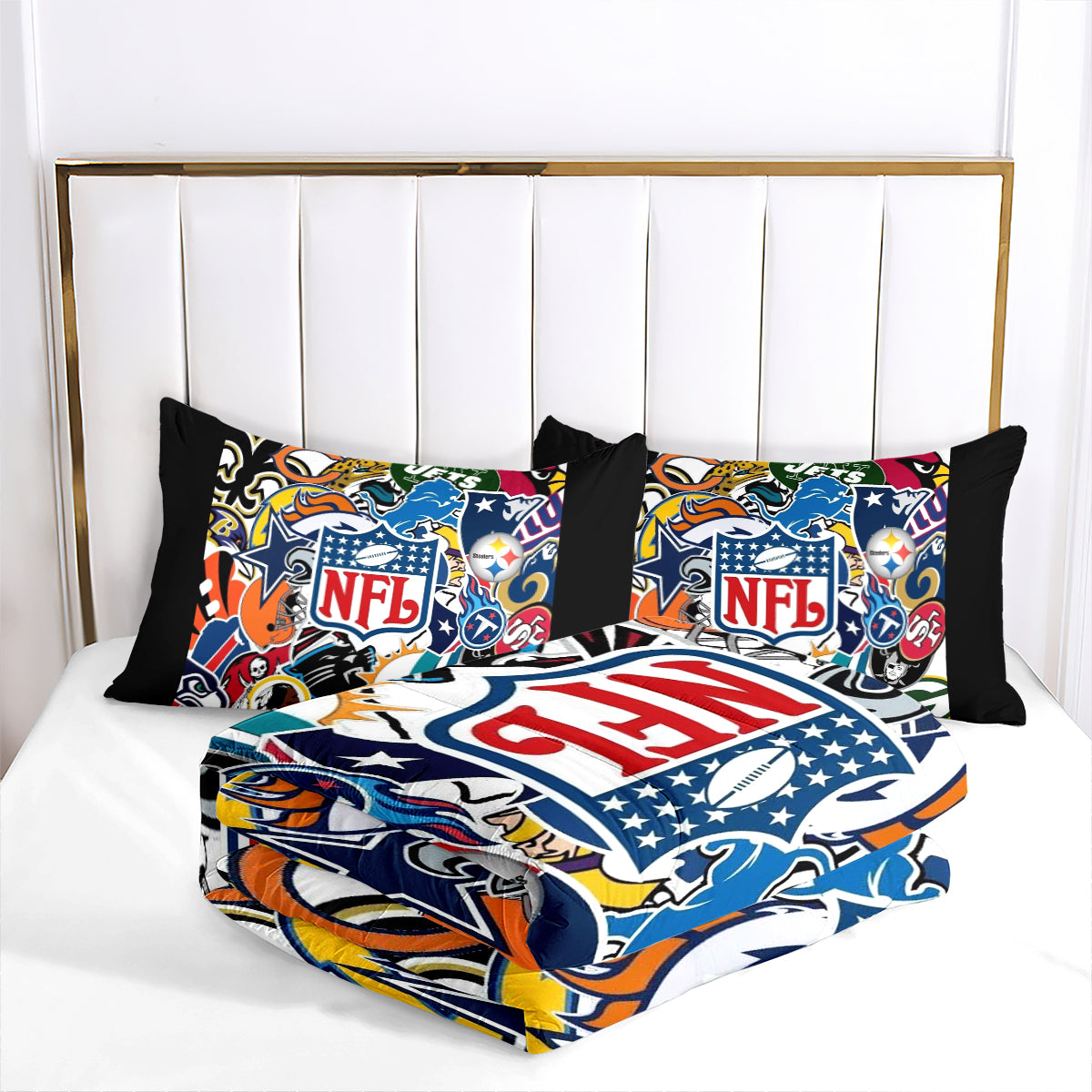 Football Team Rugby Comforter Pillowcase Sets Blanket All Season Reversible Quilted Duvet