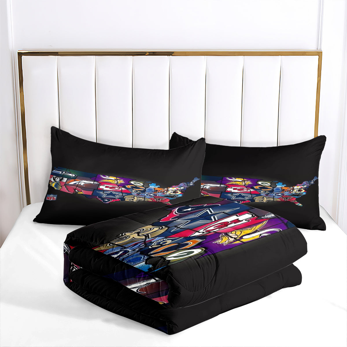 Football Team Rugby Comforter Pillowcase Sets Blanket All Season Reversible Quilted Duvet