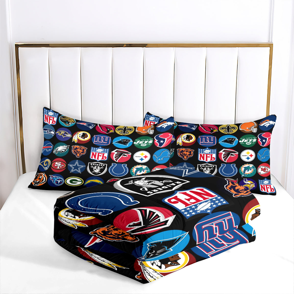 Football Team Rugby Comforter Pillowcase Sets Blanket All Season Reversible Quilted Duvet