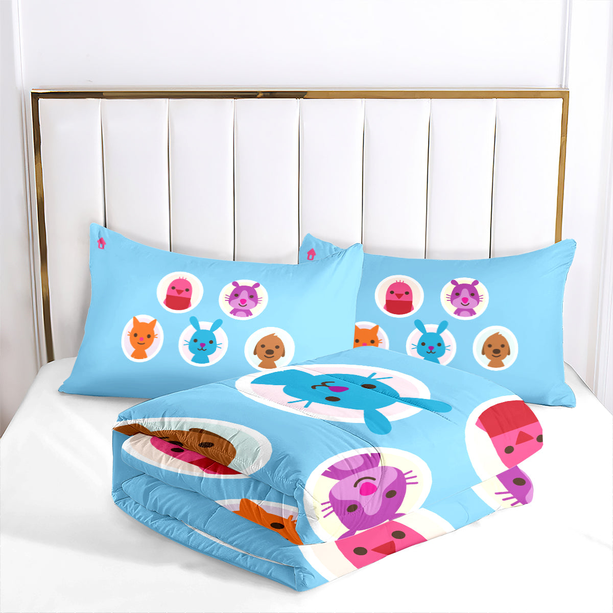 Sago Mini Friends Comforter Pillowcase Sets Blanket All Season Reversible Quilted Duvet