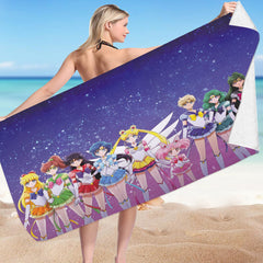 Sailor Moon Bath Towel Quick Dry Swimming Surf Towels