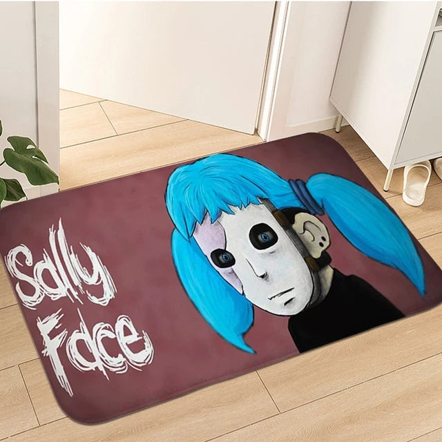 Sally Face Cosplay Carpet Living Room Bedroom Sofa Rug Door Mat