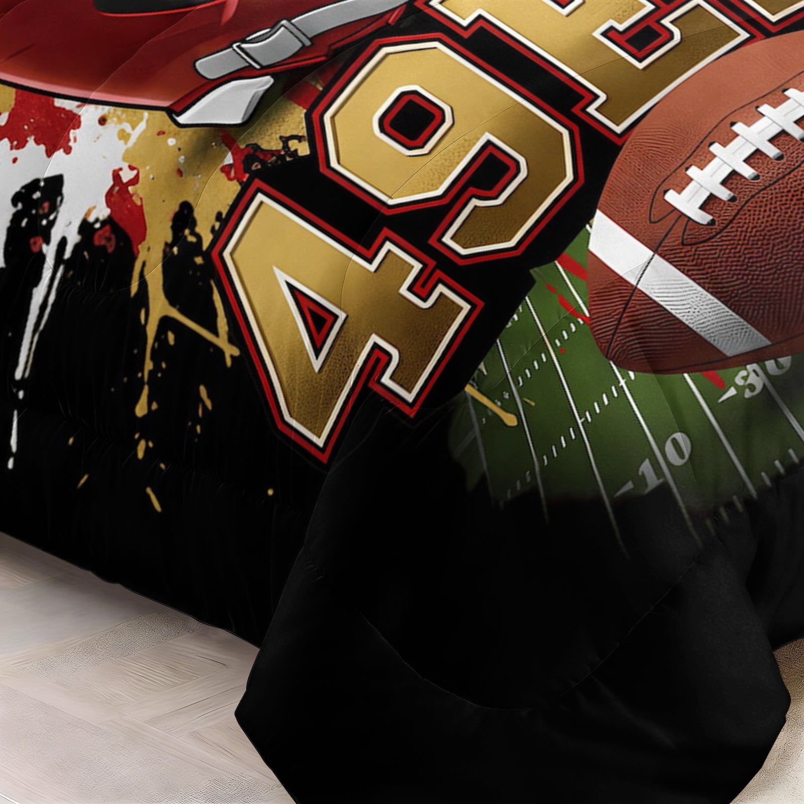 San Francisco 49ers Comforter Pillowcase Sets Blanket All Season Reversible Quilted Duvet
