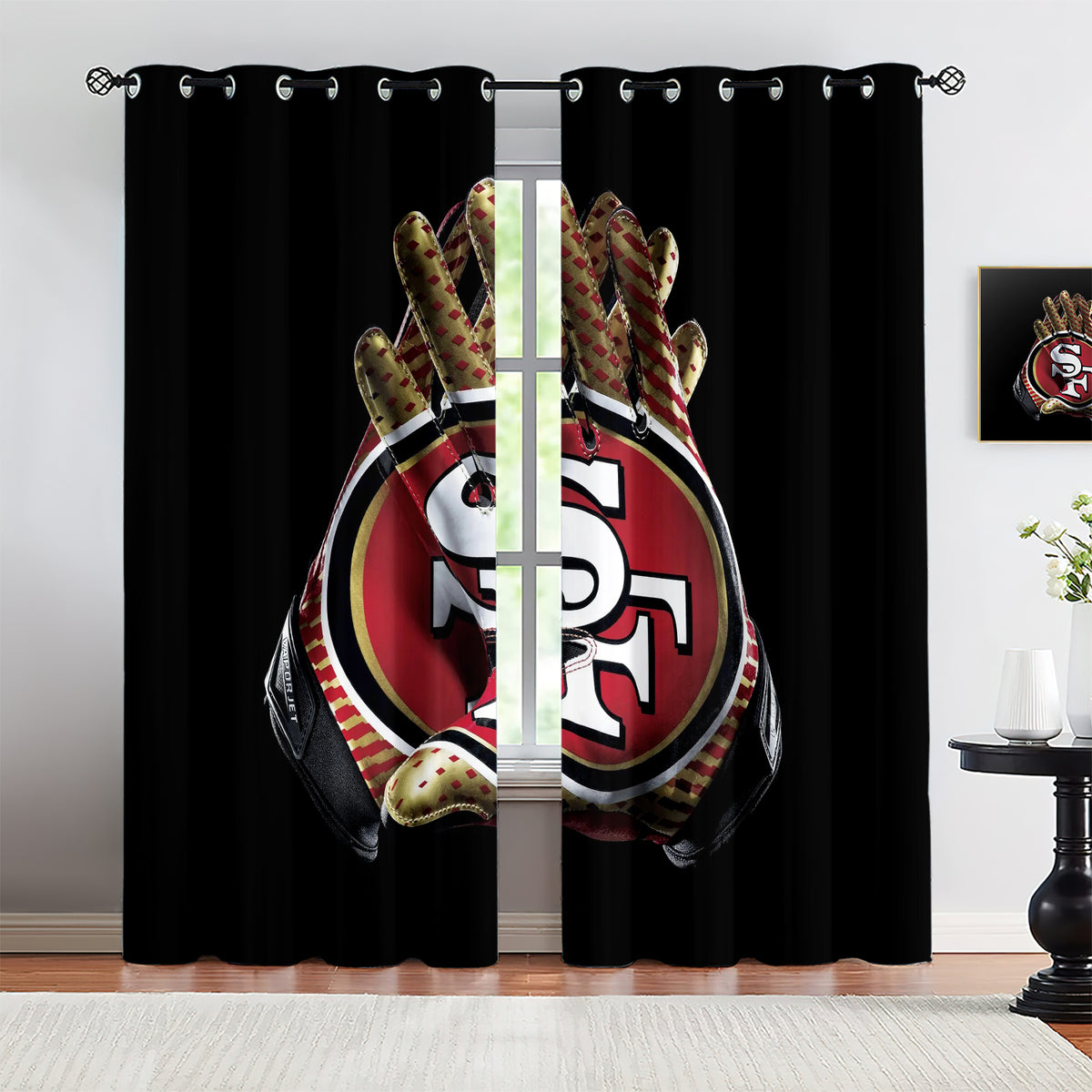San Francisco 49ers Blackout Curtains Drapes For Window Treatment Set