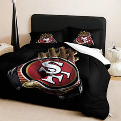 San Francisco 49ers Comforter Pillowcase Sets Blanket All Season Reversible Quilted Duvet