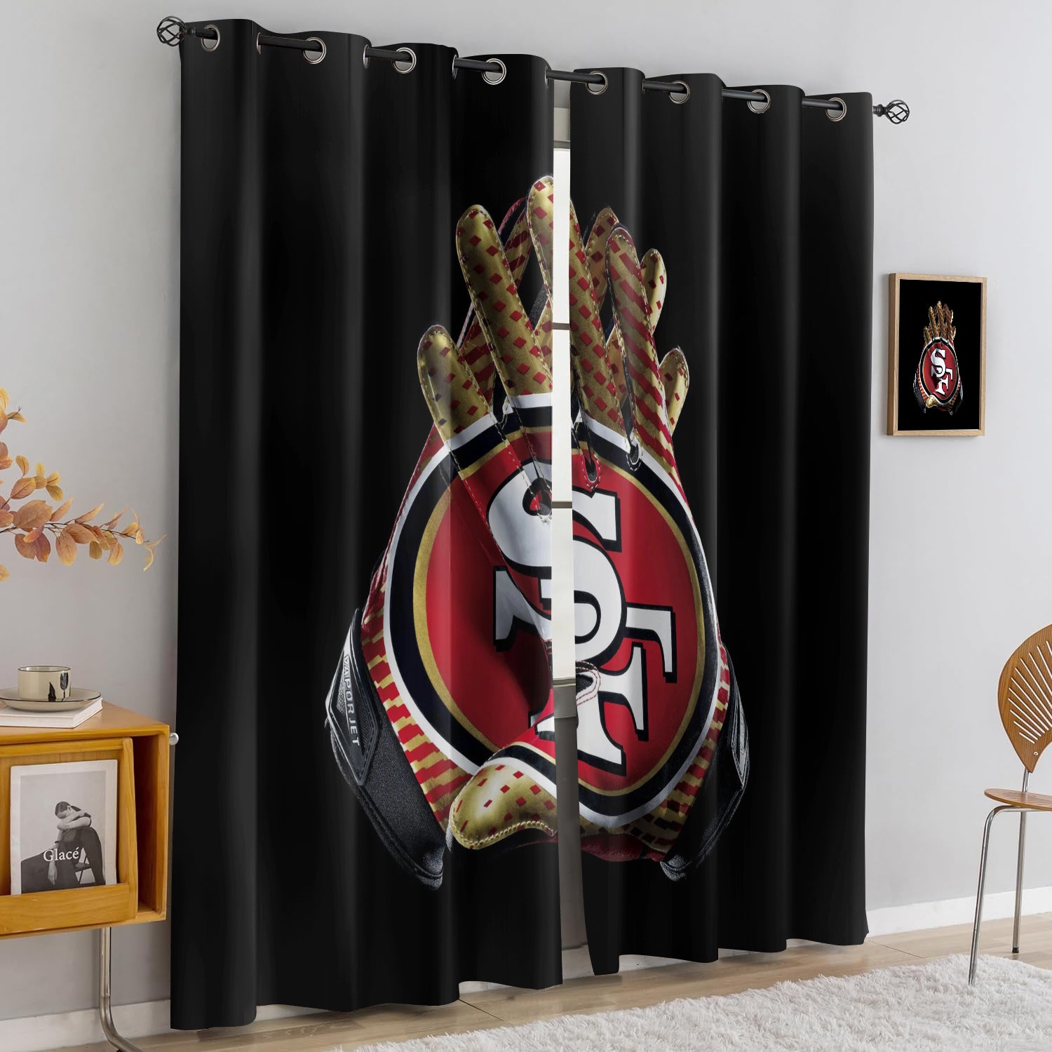 San Francisco 49ers Blackout Curtains Drapes For Window Treatment Set