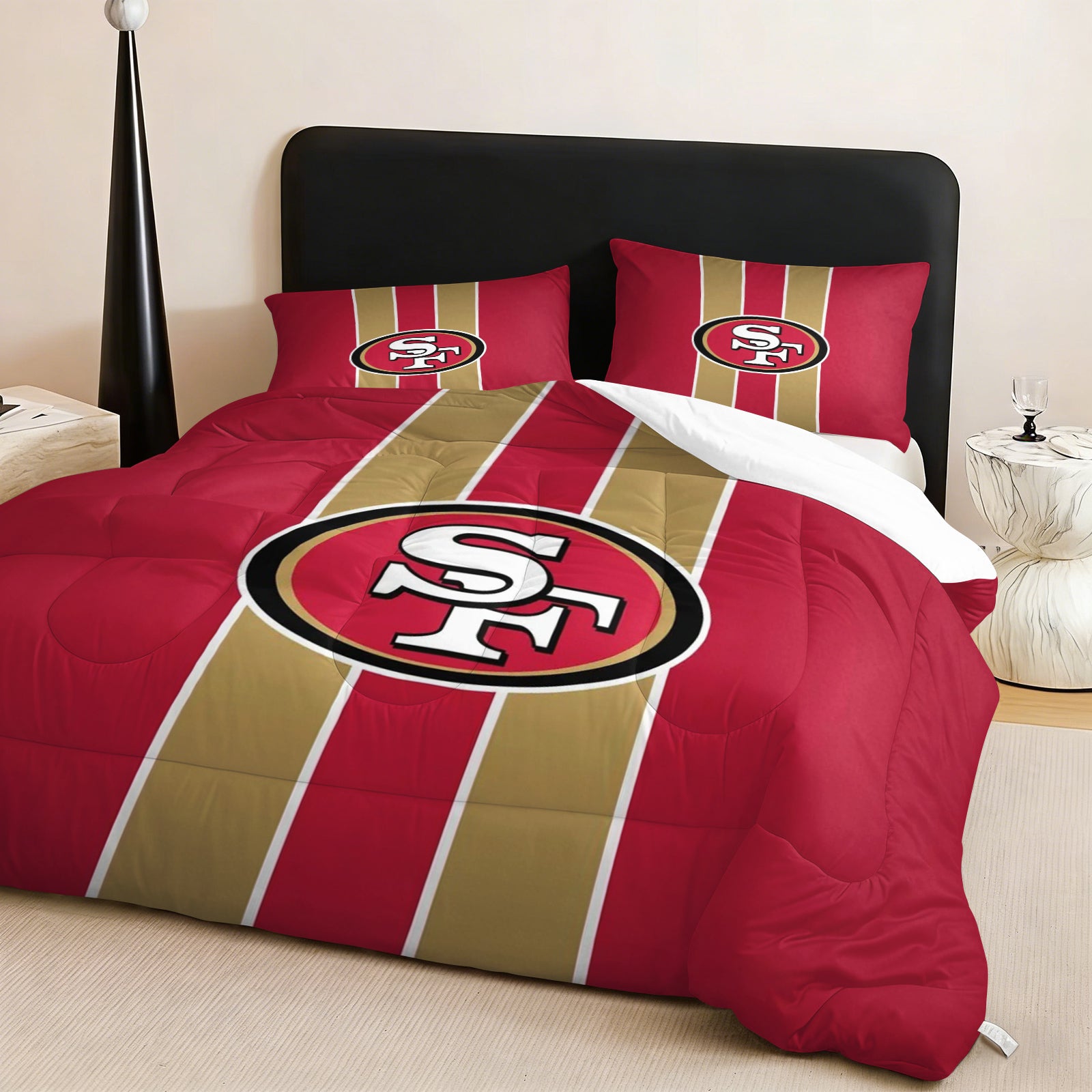 San Francisco 49ers Comforter Pillowcase Sets Blanket All Season Reversible Quilted Duvet