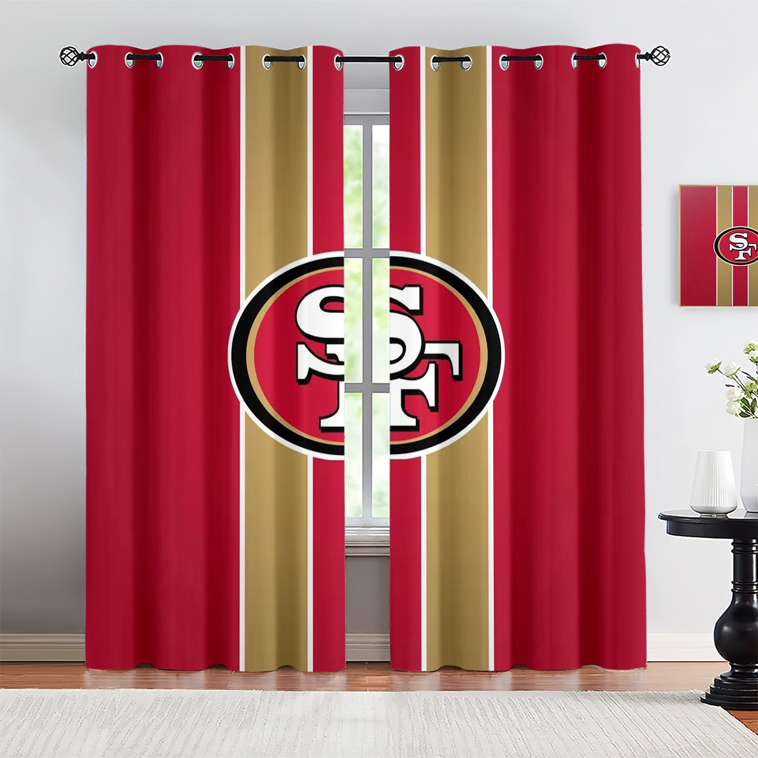 San Francisco 49ers Blackout Curtains Drapes For Window Treatment Set