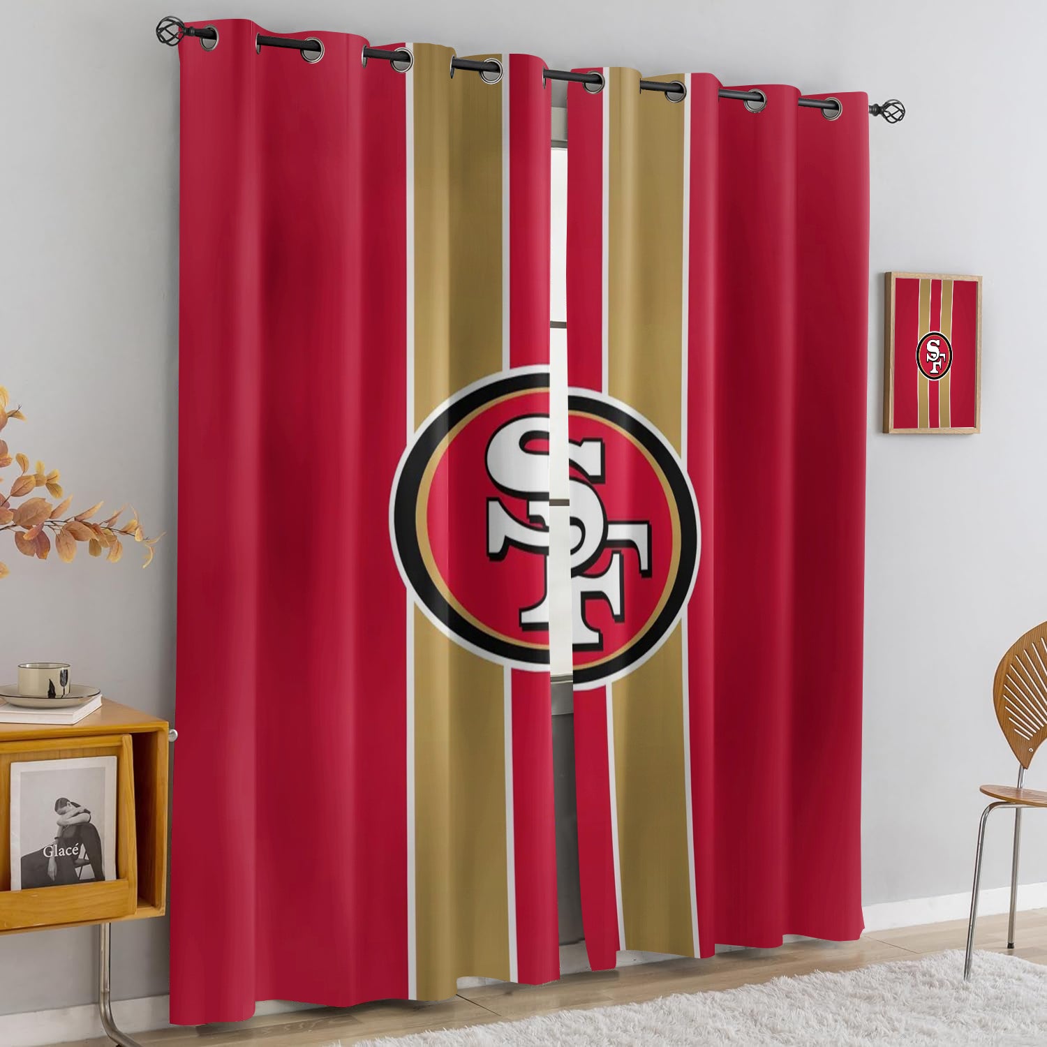 San Francisco 49ers Blackout Curtains Drapes For Window Treatment Set