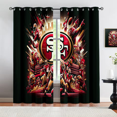 San Francisco 49ers Blackout Curtains Drapes For Window Treatment Set
